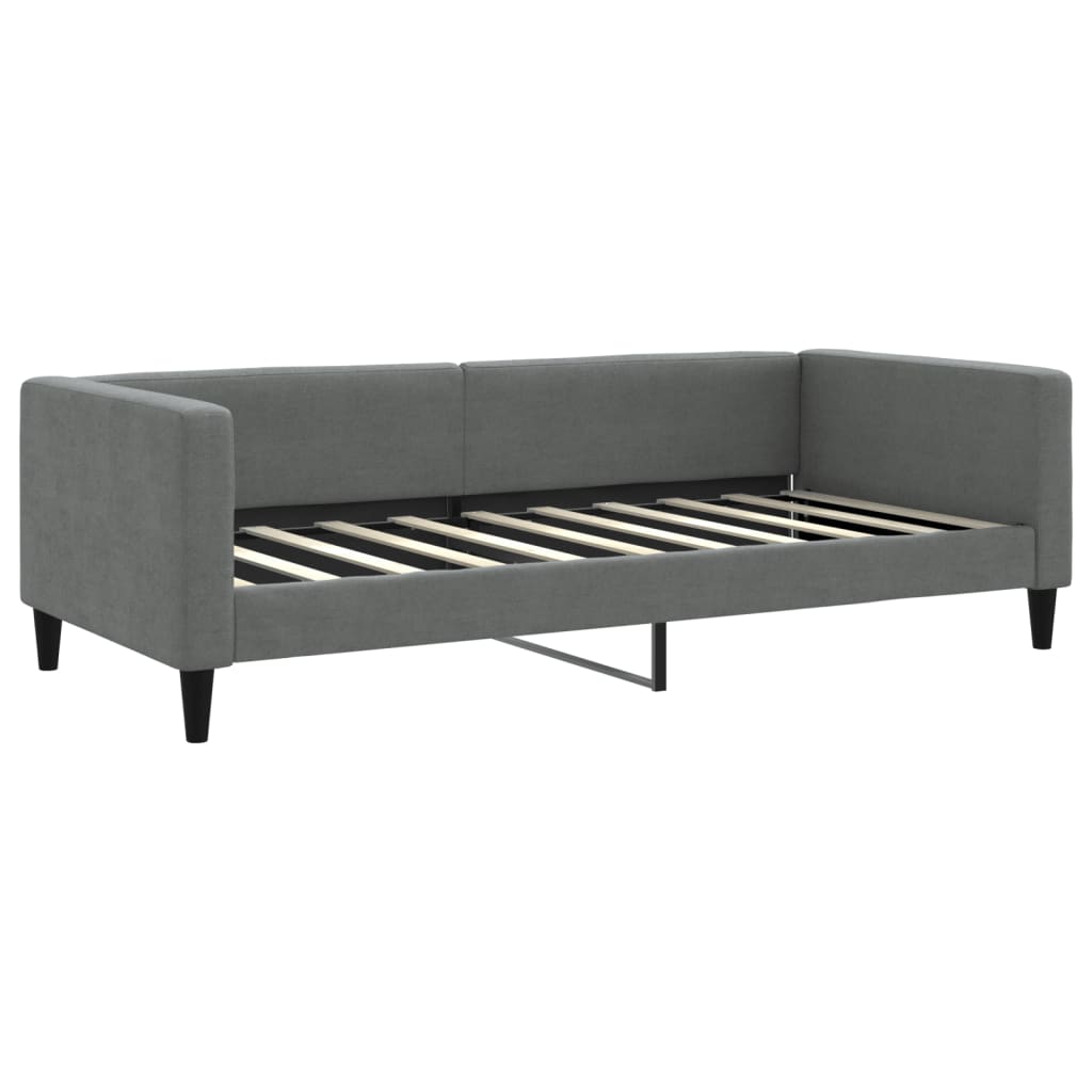 vidaXL Daybed with Trundle&Drawers without Mattress Dark Grey 90x190cm 4
