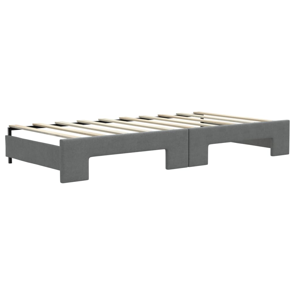vidaXL Daybed with Trundle&Drawers without Mattress Dark Grey 90x190cm 6