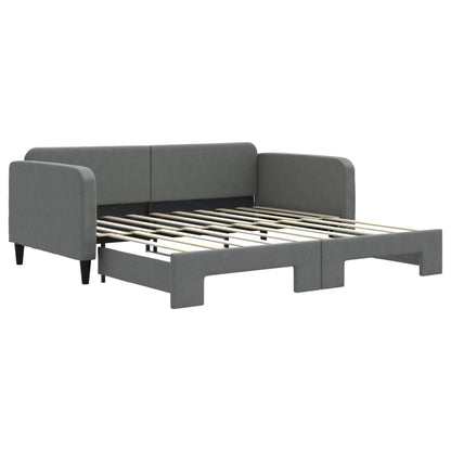 vidaXL Daybed with Trundle without Mattress Dark Grey 90x190 cm 2