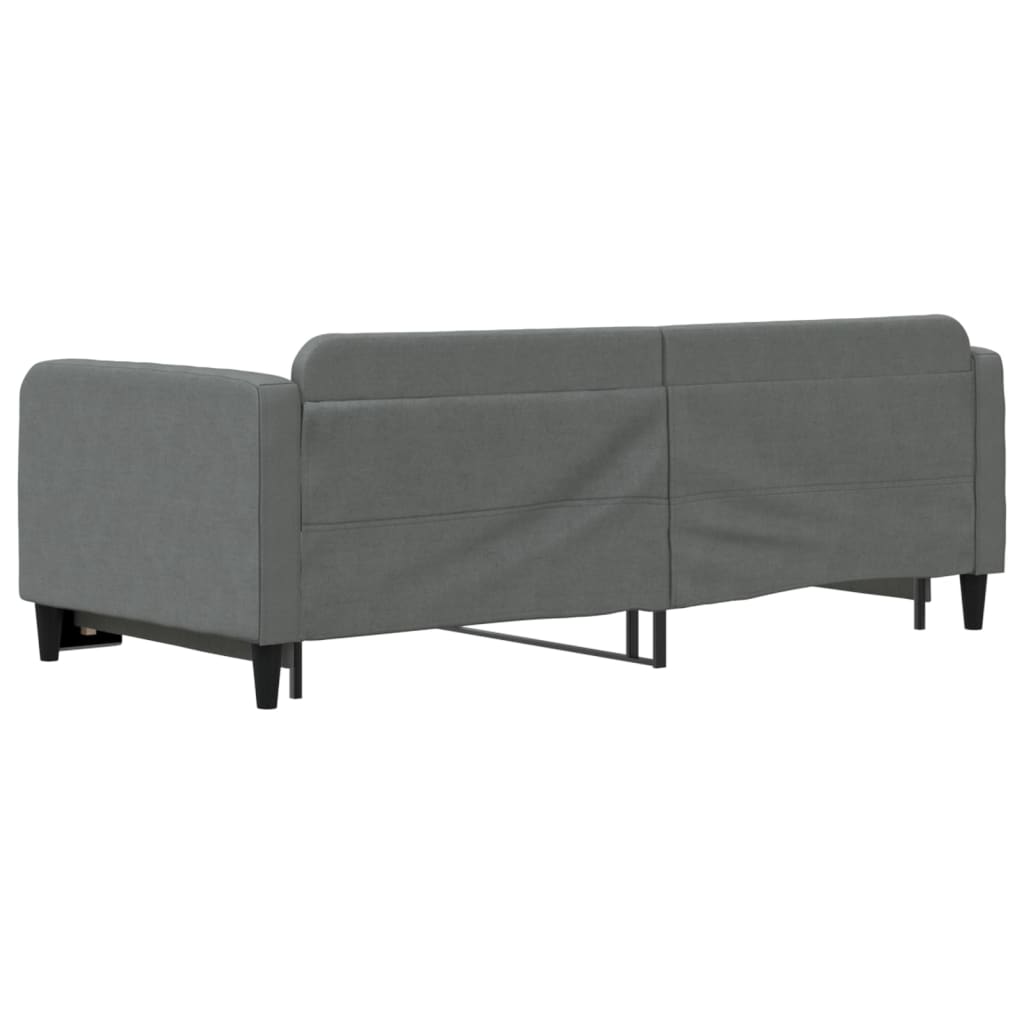 vidaXL Daybed with Trundle without Mattress Dark Grey 90x190 cm 5