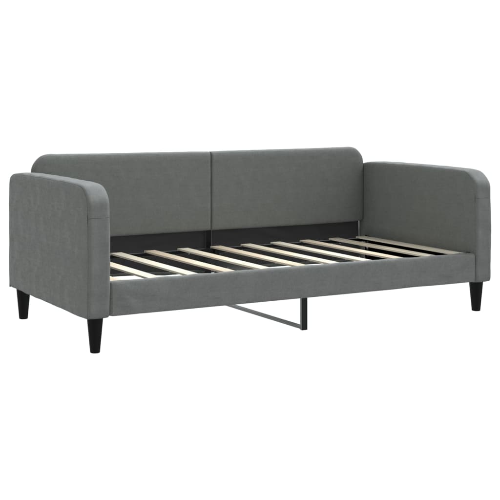 vidaXL Daybed with Trundle without Mattress Dark Grey 90x190 cm 6