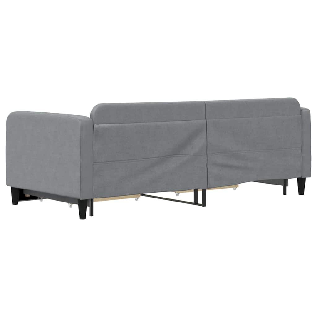 vidaXL Daybed with Trundle&Drawers Light Grey 90x190 cm 5
