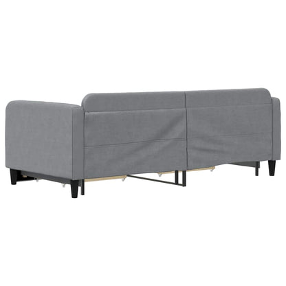 vidaXL Daybed with Trundle&Drawers Light Grey 90x190 cm 5