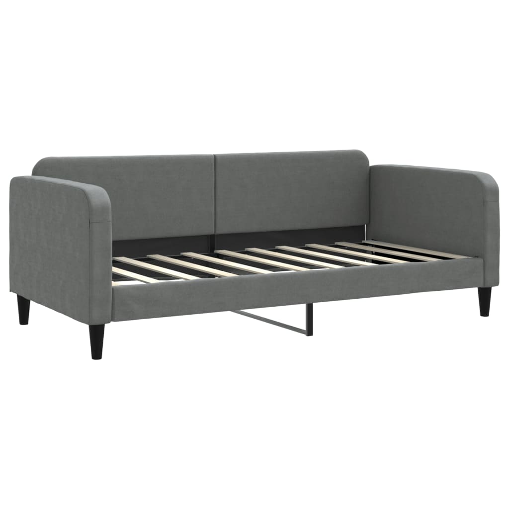 vidaXL Daybed with Trundle&Drawers without Mattress Dark Grey 90x190cm 4