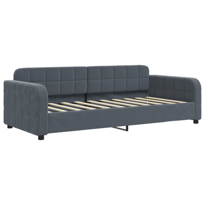 vidaXL Daybed with Trundle&Drawers without Mattress Dark Grey 90x190 cm 4