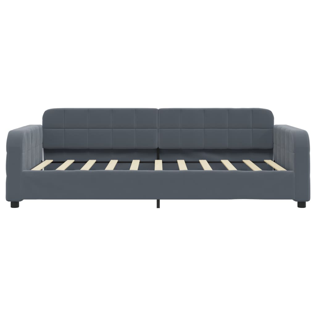 vidaXL Daybed with Trundle&Drawers without Mattress Dark Grey 90x190 cm 5
