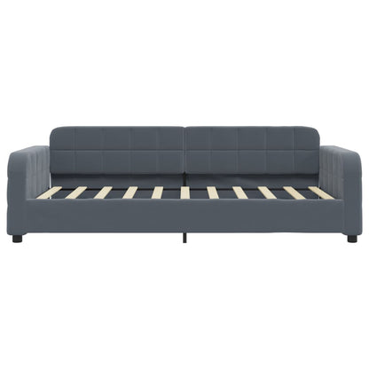vidaXL Daybed with Trundle&Drawers without Mattress Dark Grey 90x190 cm 5