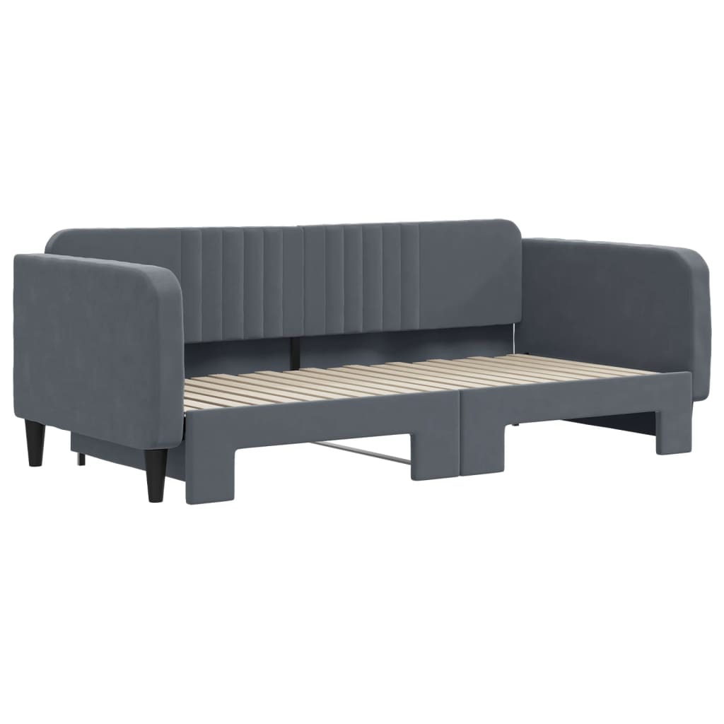 Daybed 90x190 cm Velvet With trundle