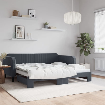 Daybed 90x190 cm Velvet With trundle