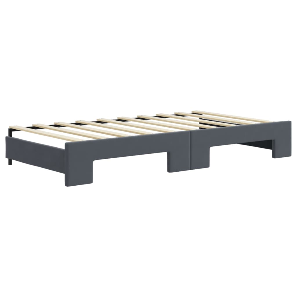 vidaXL Daybed with Trundle&Drawers without Mattress Dark Grey 90x190cm 6
