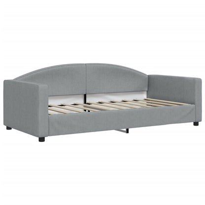 vidaXL Daybed with Trundle without Mattress Light Grey 90x190 cm 4