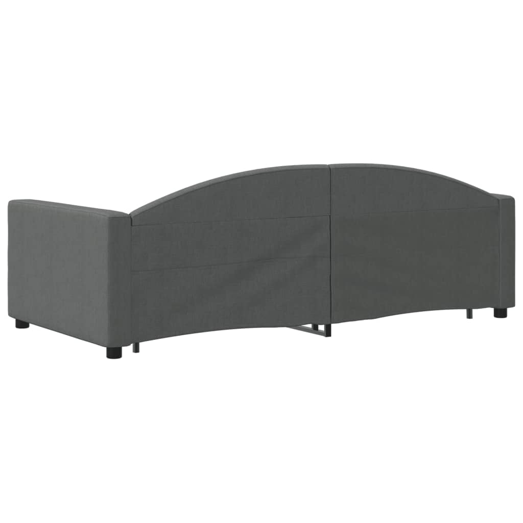 vidaXL Daybed with Trundle without Mattress Dark Grey 90x190 cm 5