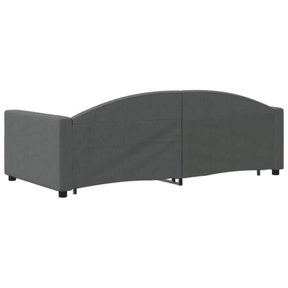 vidaXL Daybed with Trundle without Mattress Dark Grey 90x190 cm 5
