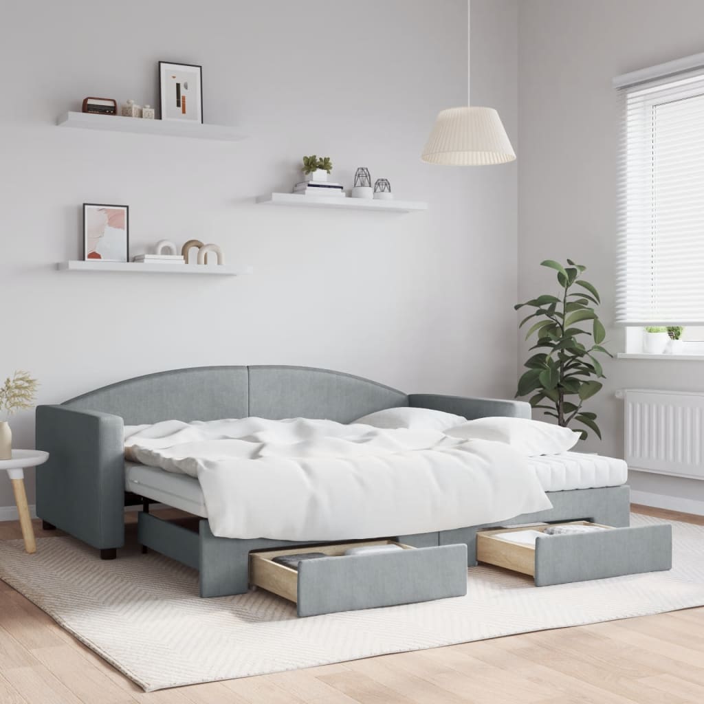 vidaXL Day Bed 90x190 cm Fabric