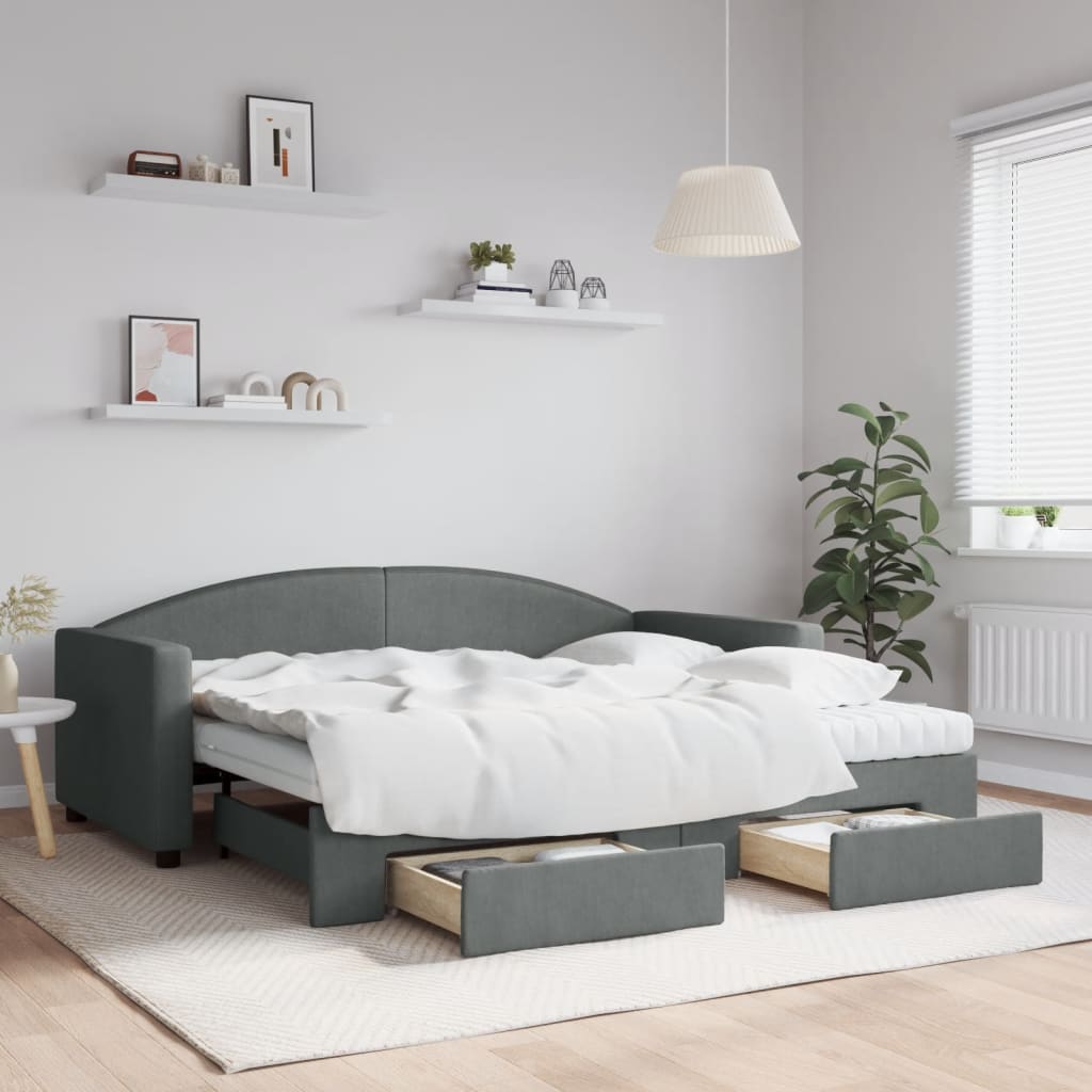 vidaXL Day Bed 90x190 cm Fabric