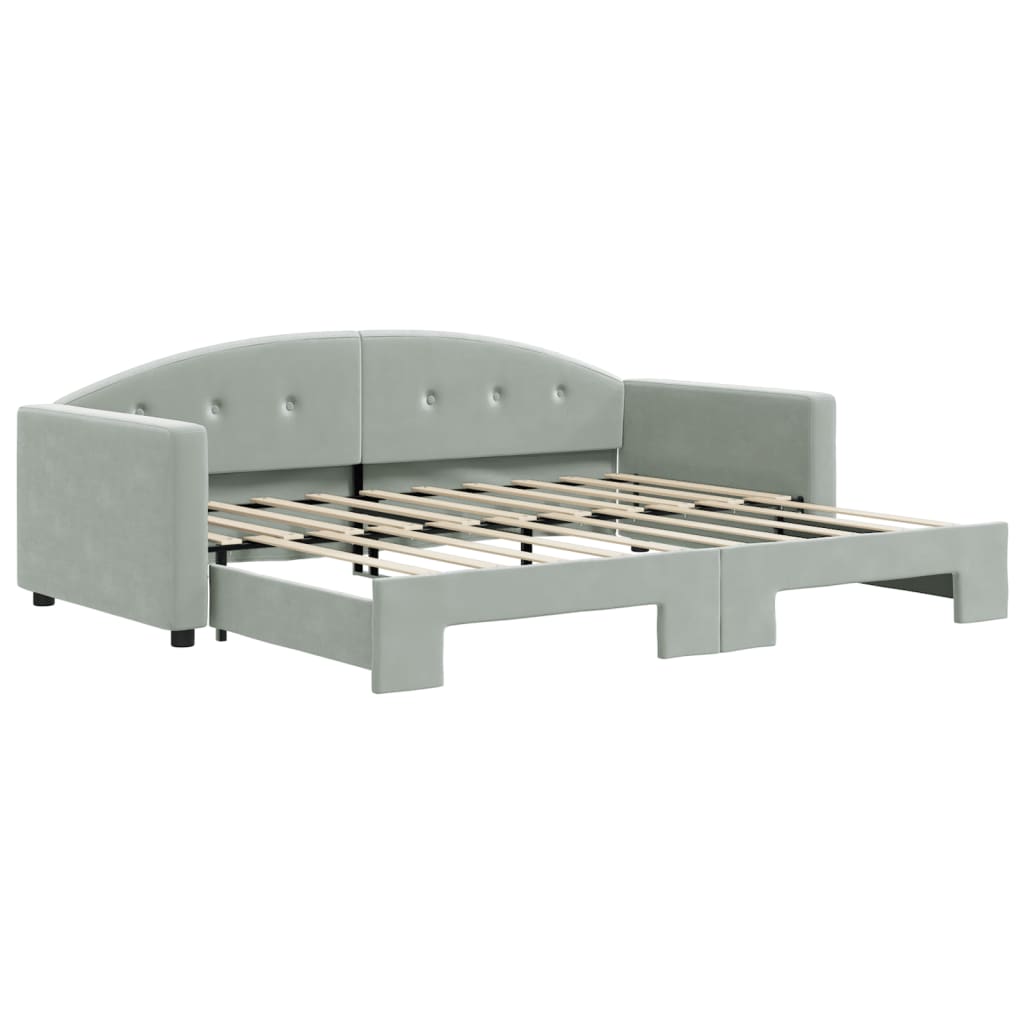 Daybed 90x190 cm Velvet With trundle
