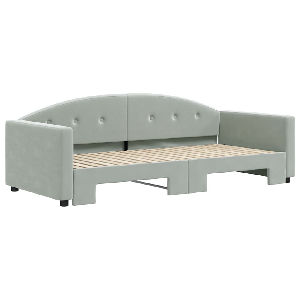 Daybed 90x190 cm Velvet With trundle