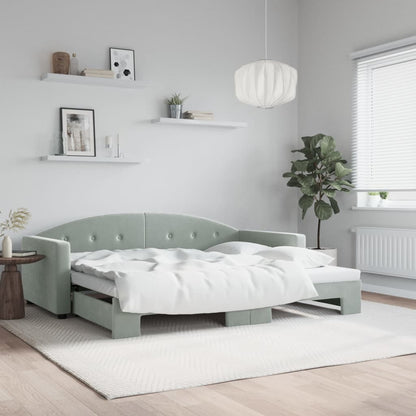 Daybed 90x190 cm Velvet With trundle
