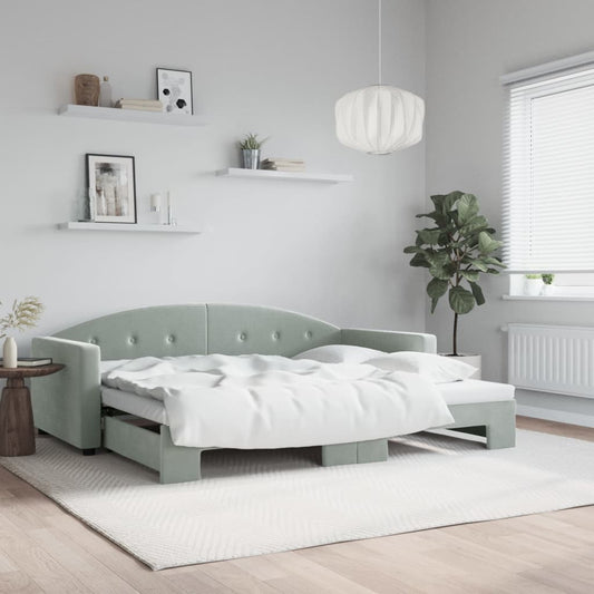 Daybed 90x190 cm Velvet With trundle