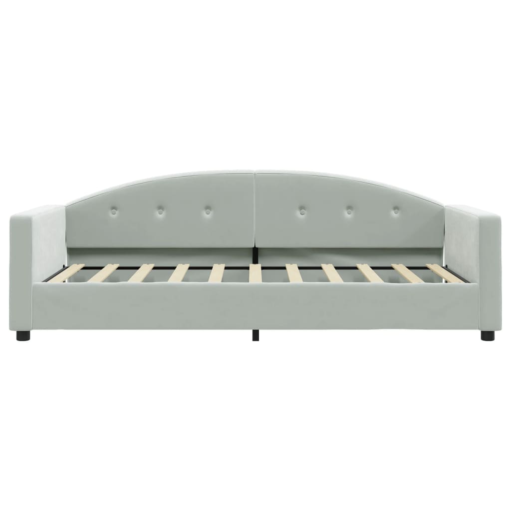 vidaXL Daybed with Trundle&Drawers without Mattress Light Grey 90x190 cm 5