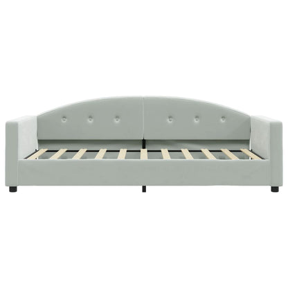vidaXL Daybed with Trundle&Drawers without Mattress Light Grey 90x190 cm 5