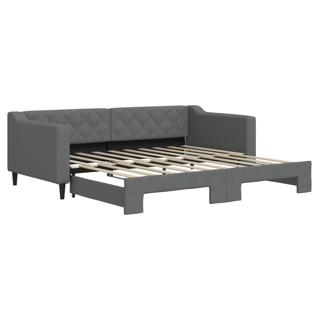 Daybed 90x190 cm Fabric With trundle