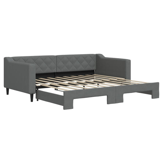 Daybed 90x190 cm Fabric With trundle