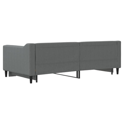 vidaXL Daybed with Trundle without Mattress Dark Grey 90x190 cm 5