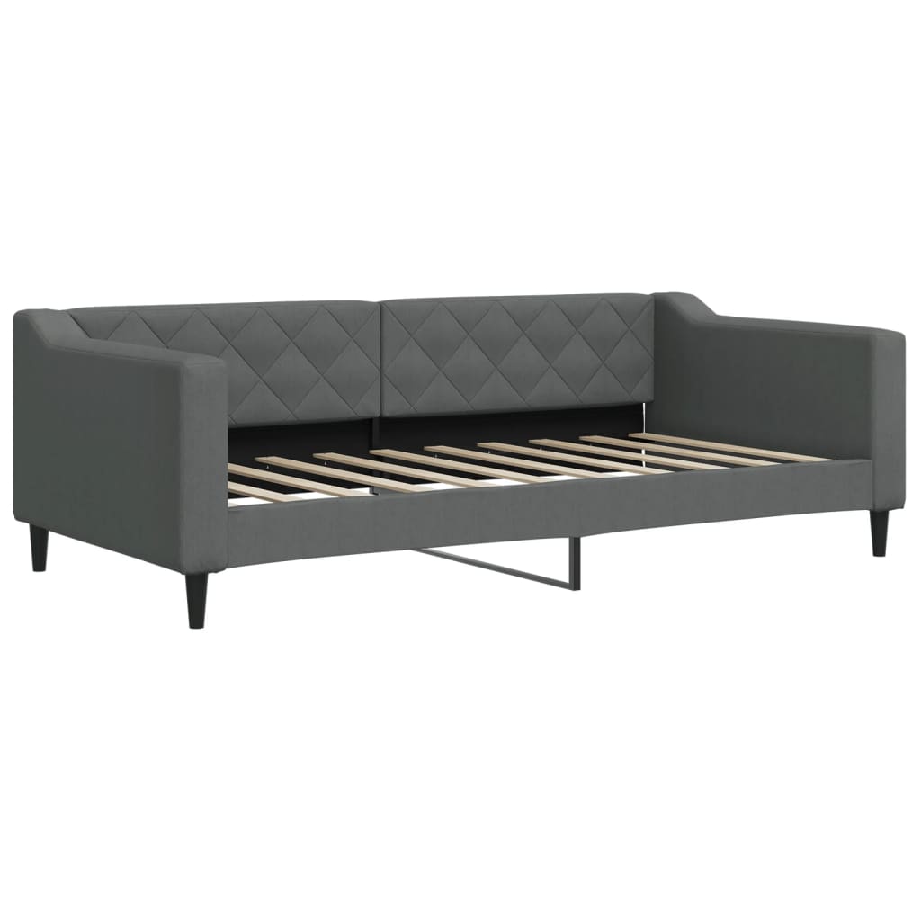 vidaXL Daybed with Trundle&Drawers without Mattress Dark Grey 90x190cm 4