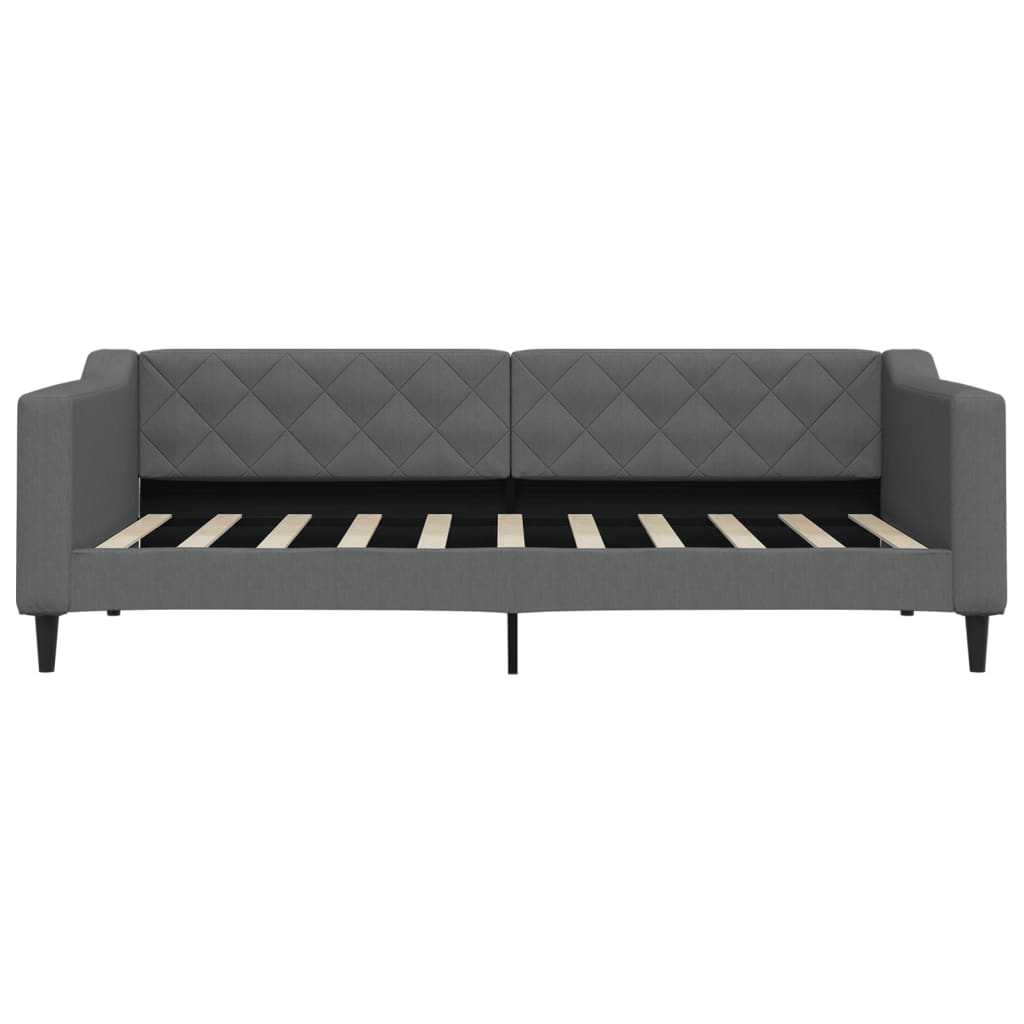 vidaXL Daybed with Trundle&Drawers without Mattress Dark Grey 90x190cm 5