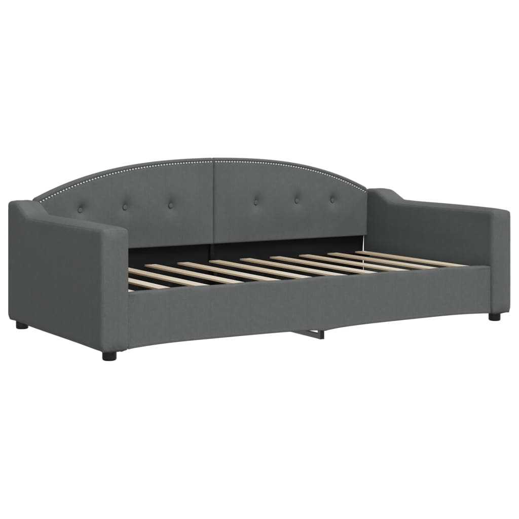 vidaXL Daybed with Trundle&Drawers without Mattress Dark Grey 90x190cm 4