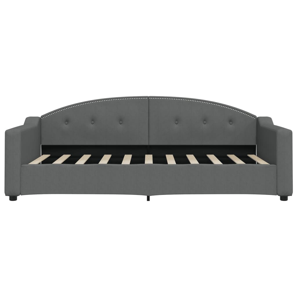 vidaXL Daybed with Trundle&Drawers without Mattress Dark Grey 90x190cm 5