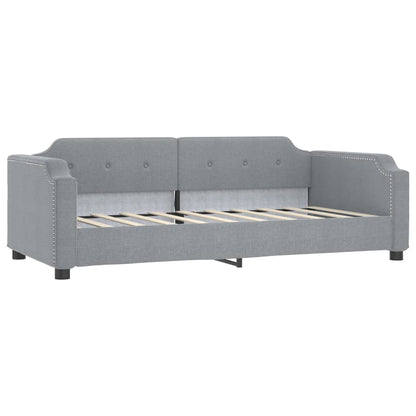 vidaXL Daybed with Trundle without Mattress Light Grey 90x190 cm Single 5