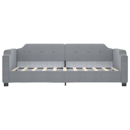 vidaXL Daybed with Trundle without Mattress Light Grey 90x190 cm Single 6