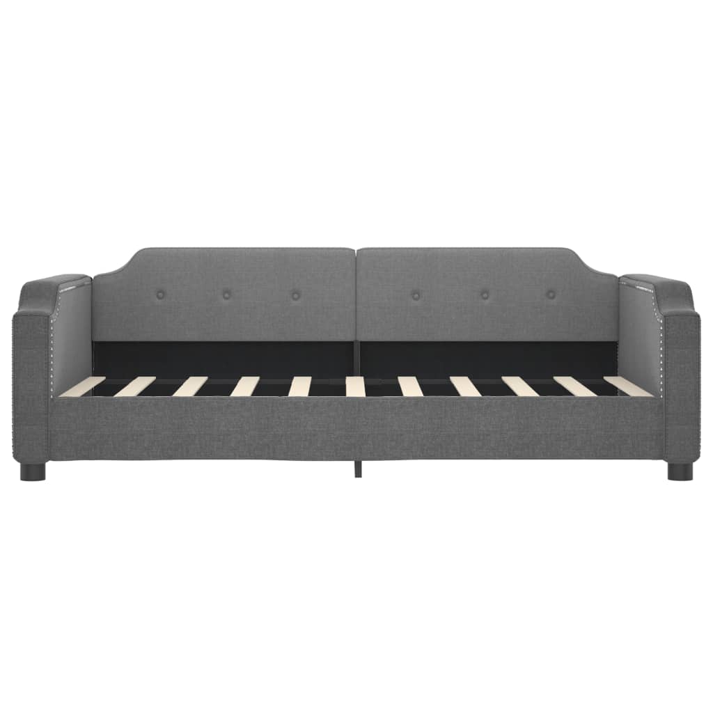 vidaXL Daybed with Trundle without Mattress Dark Grey 90x190 cm 6