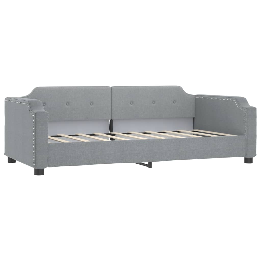 vidaXL Daybed with Trundle&Drawers Light Grey 90x190 cm 5