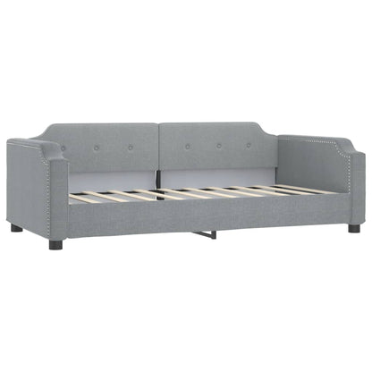 vidaXL Daybed with Trundle&Drawers Light Grey 90x190 cm 5