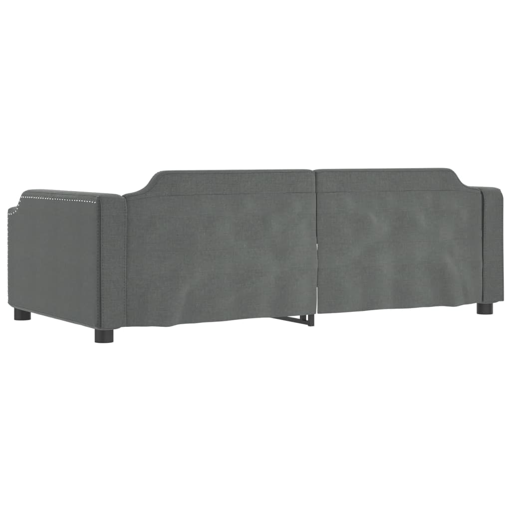 vidaXL Daybed with Trundle&Drawers without Mattress Dark Grey 90x190cm 5