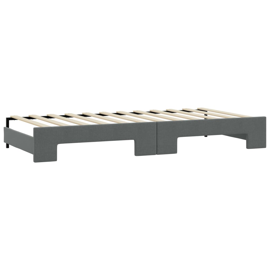 vidaXL Daybed with Trundle&Drawers without Mattress Dark Grey 90x190cm 6