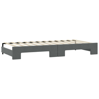 vidaXL Daybed with Trundle&Drawers without Mattress Dark Grey 90x190cm 6