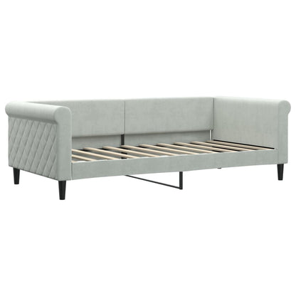 vidaXL Daybed with Trundle&Drawers without Mattress Light Grey 90x190 cm 4