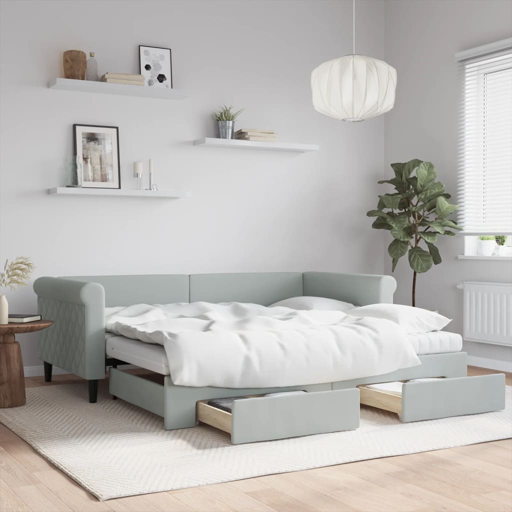 vidaXL Day Bed 90x190 cm Velvet