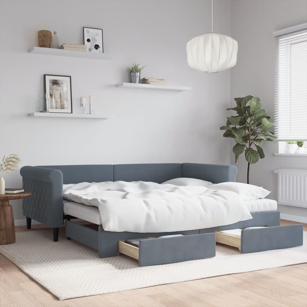 vidaXL Day Bed 90x190 cm Velvet