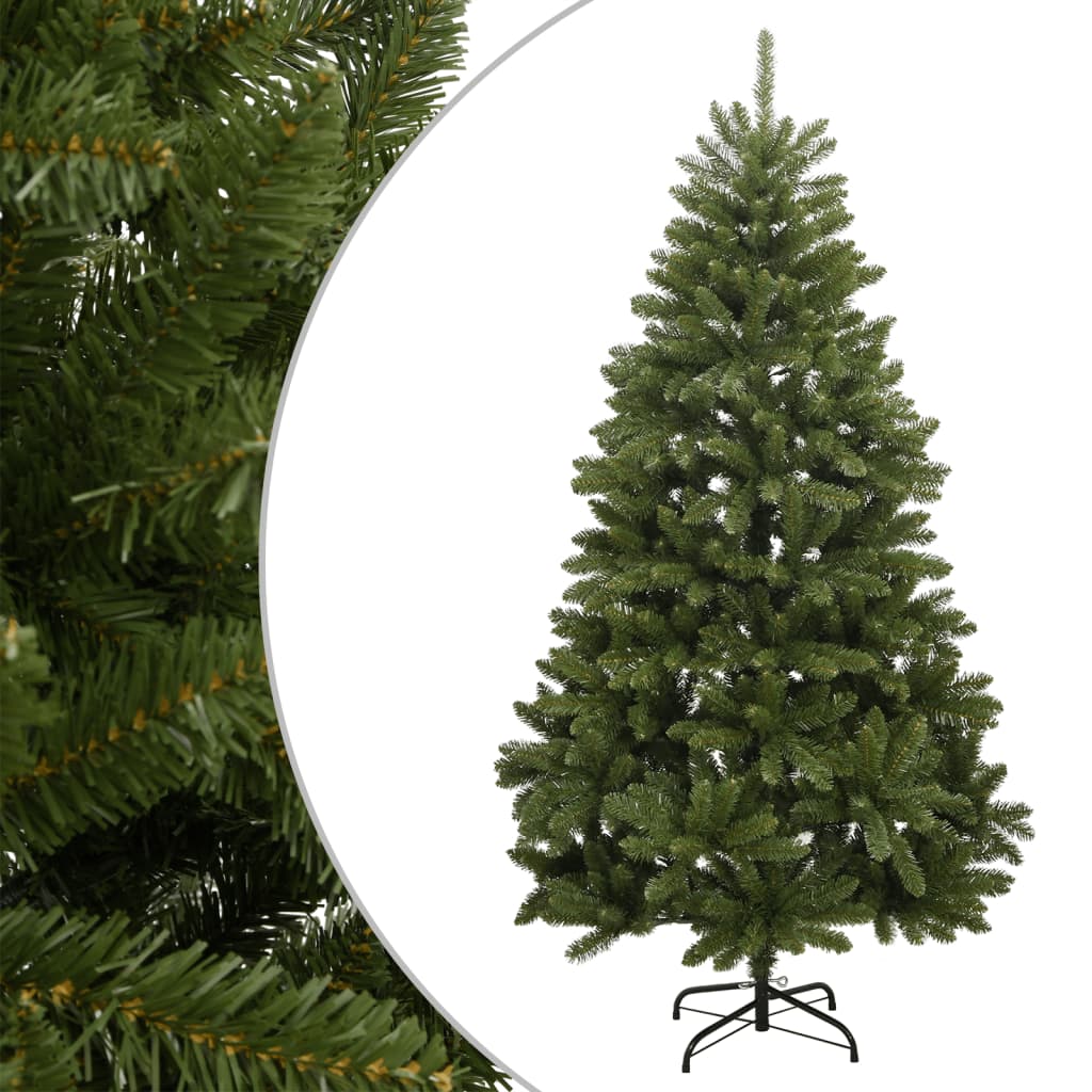 vidaXL Artificial Hinged Christmas Tree with Stand Green 300 cm 1