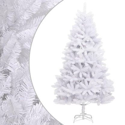 vidaXL Artificial Hinged Christmas Tree with Stand White 270 cm 1