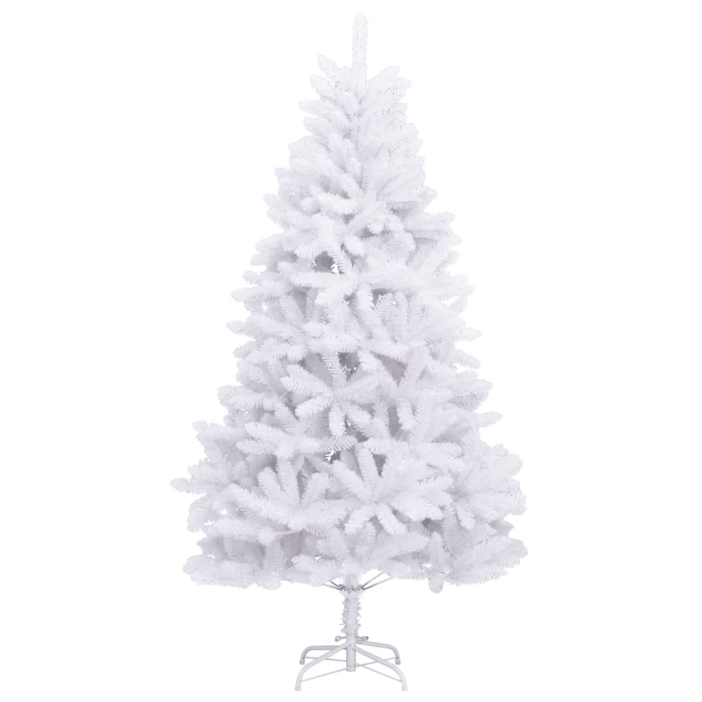 vidaXL Artificial Hinged Christmas Tree with Stand White 270 cm 2