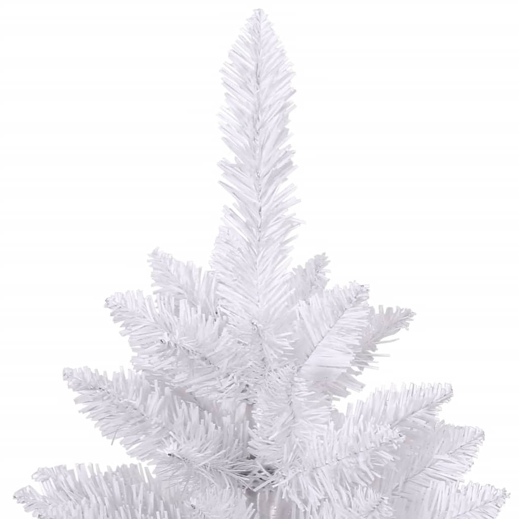 vidaXL Artificial Hinged Christmas Tree with Stand White 270 cm 4