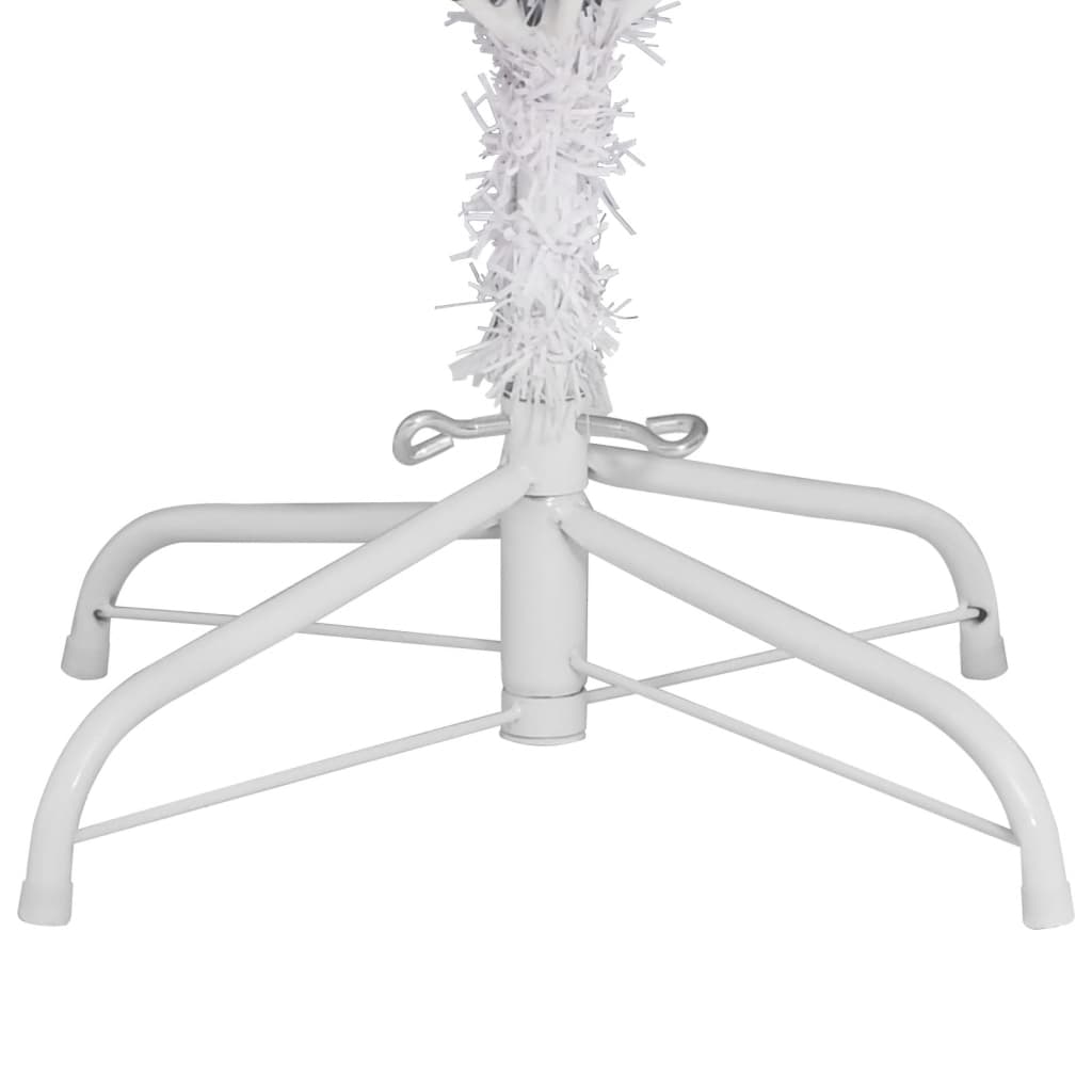 vidaXL Artificial Hinged Christmas Tree with Stand White 300 cm 4