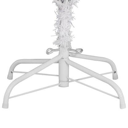vidaXL Artificial Hinged Christmas Tree with Stand White 300 cm 4
