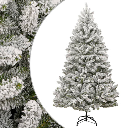 vidaXL Artificial Christmas Tree 240 cm 300 LEDs Warm White Green and White Ø 120 x 240 cm